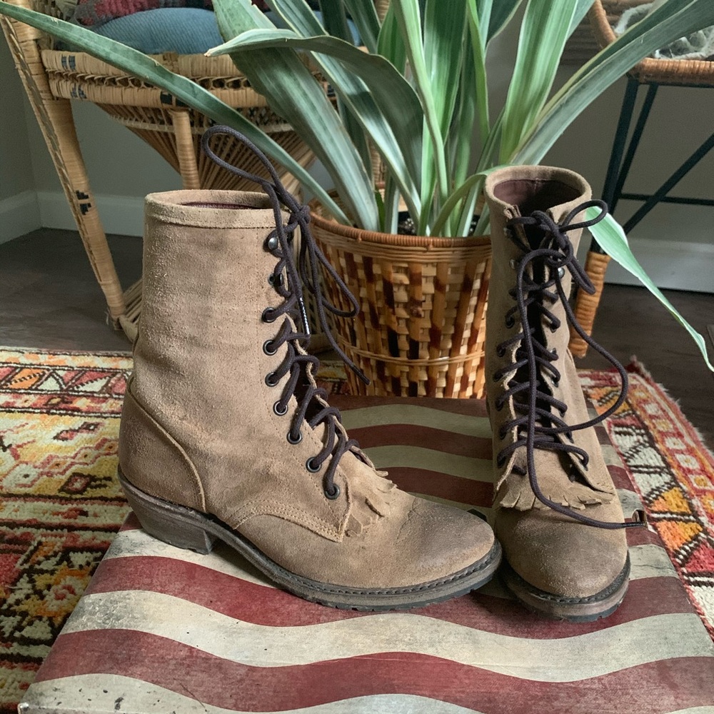7 Vintage Shoe Co. Kimberly Suede Kiltie Boot